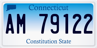 CT license plate AM79122