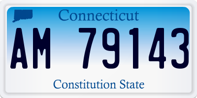 CT license plate AM79143