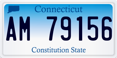 CT license plate AM79156