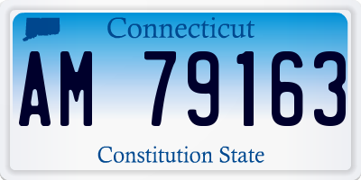 CT license plate AM79163