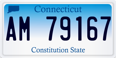 CT license plate AM79167