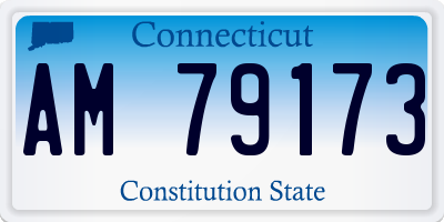 CT license plate AM79173