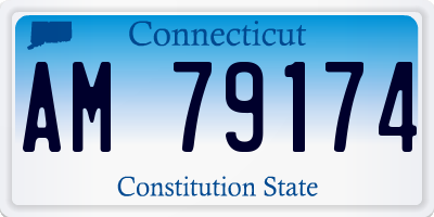 CT license plate AM79174