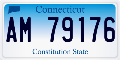 CT license plate AM79176
