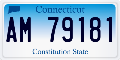 CT license plate AM79181