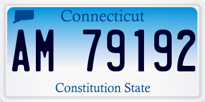 CT license plate AM79192