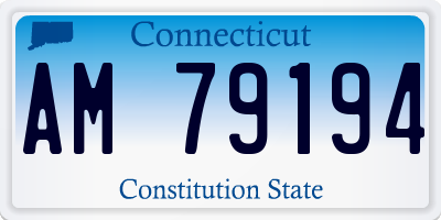 CT license plate AM79194