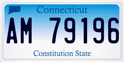 CT license plate AM79196