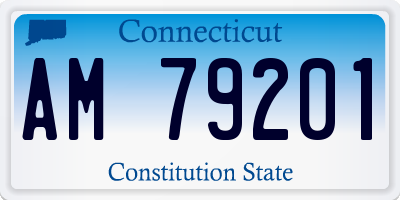 CT license plate AM79201