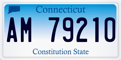 CT license plate AM79210