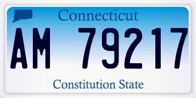 CT license plate AM79217
