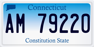 CT license plate AM79220