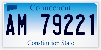 CT license plate AM79221