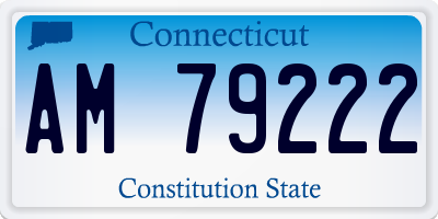 CT license plate AM79222