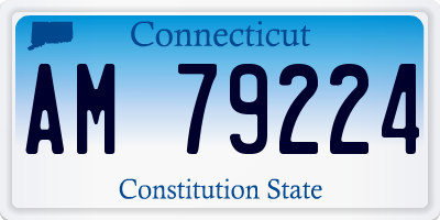 CT license plate AM79224