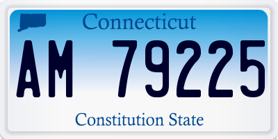 CT license plate AM79225