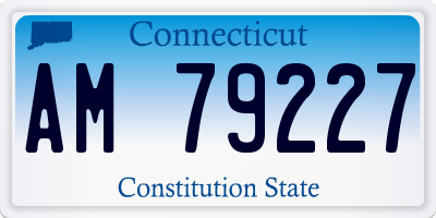 CT license plate AM79227
