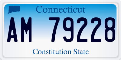 CT license plate AM79228