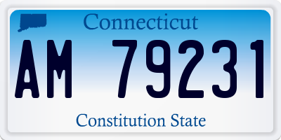 CT license plate AM79231