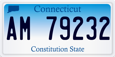 CT license plate AM79232