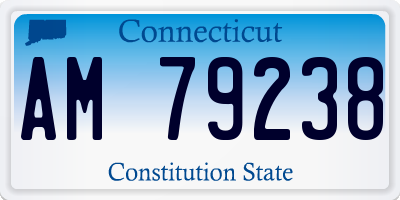 CT license plate AM79238