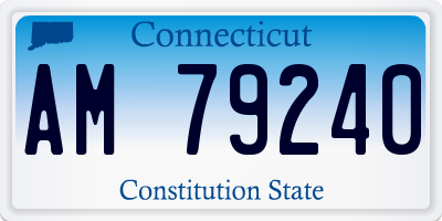 CT license plate AM79240