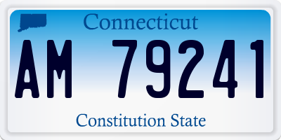 CT license plate AM79241