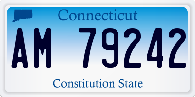 CT license plate AM79242