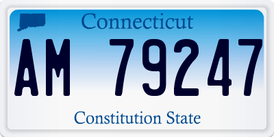CT license plate AM79247