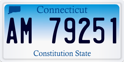 CT license plate AM79251
