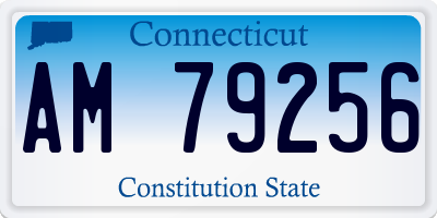 CT license plate AM79256