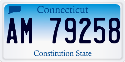 CT license plate AM79258