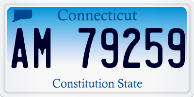 CT license plate AM79259