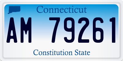 CT license plate AM79261
