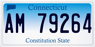 CT license plate AM79264