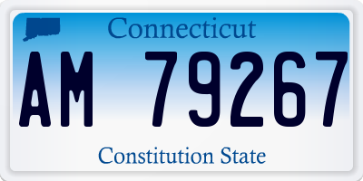 CT license plate AM79267