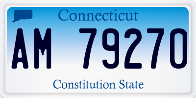 CT license plate AM79270