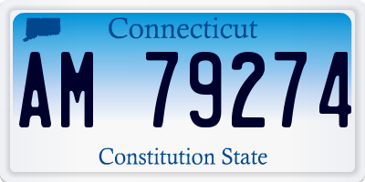 CT license plate AM79274