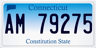 CT license plate AM79275