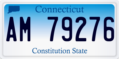 CT license plate AM79276