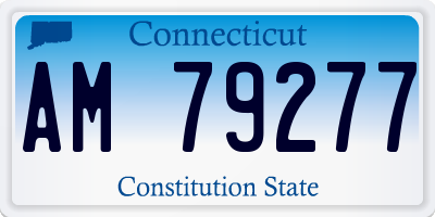 CT license plate AM79277