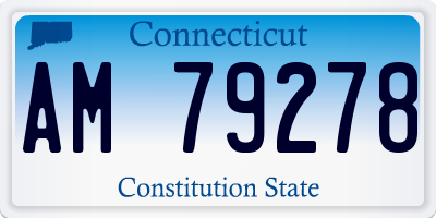 CT license plate AM79278
