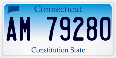 CT license plate AM79280