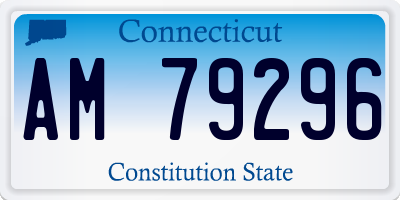 CT license plate AM79296