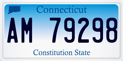 CT license plate AM79298
