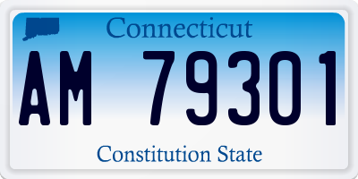 CT license plate AM79301