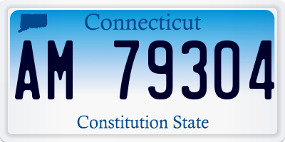 CT license plate AM79304