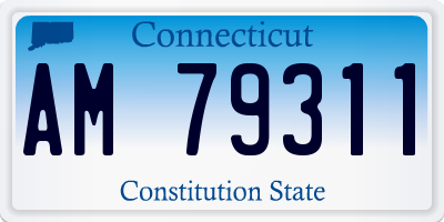 CT license plate AM79311