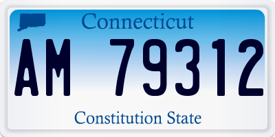 CT license plate AM79312