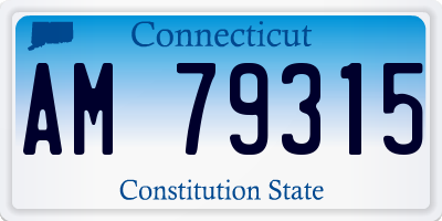 CT license plate AM79315